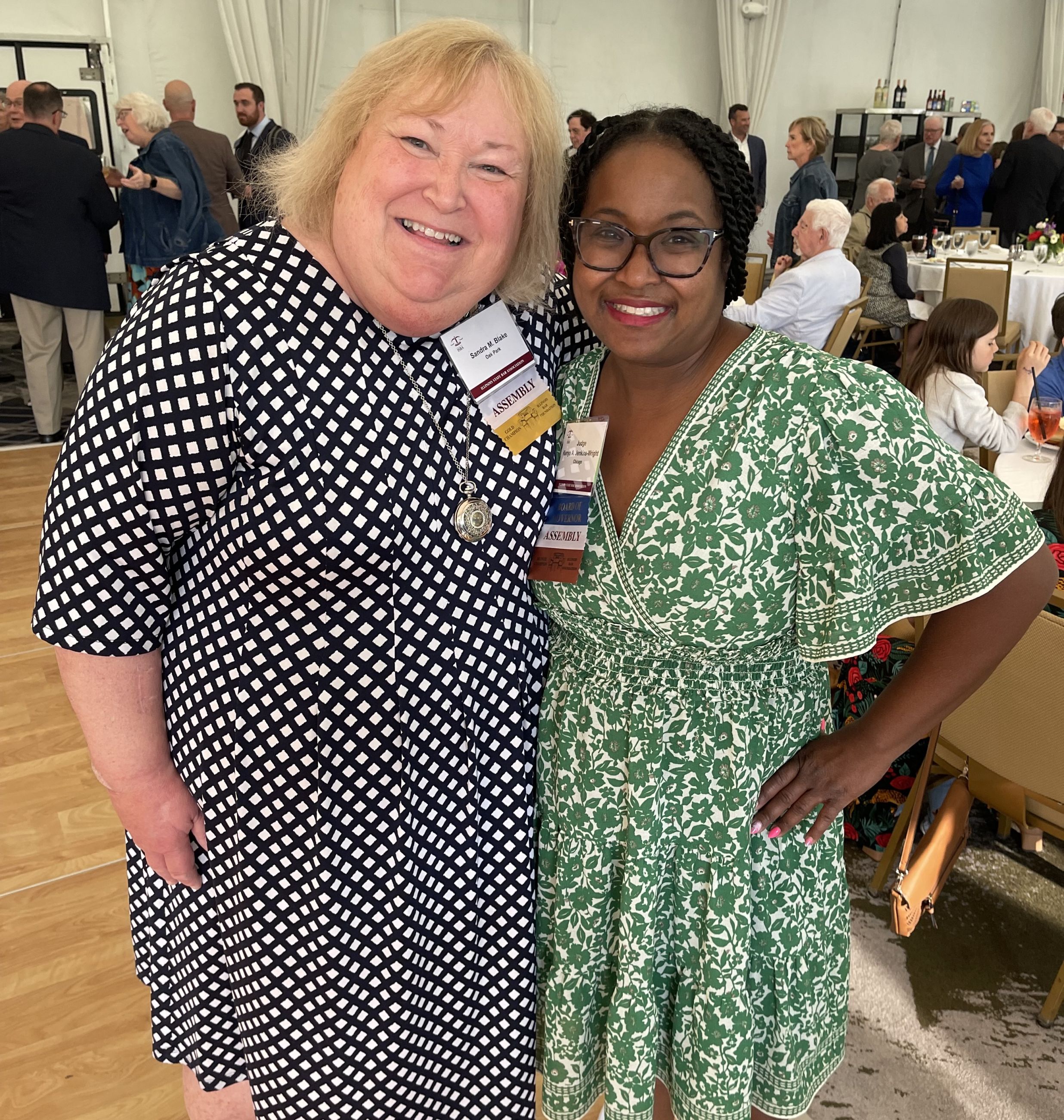 two women at a reception