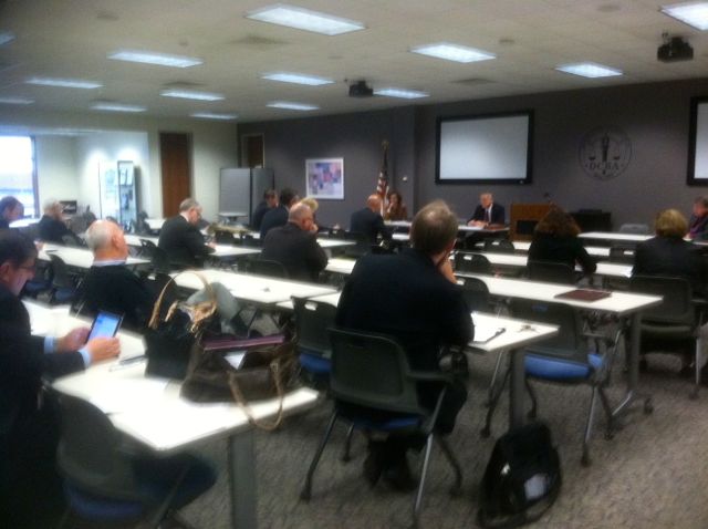 The first open hearing on law school debt was held in Wheaton on Tuesday.