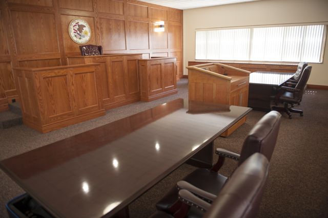 Quincy University's new Mock Trial Courtroom