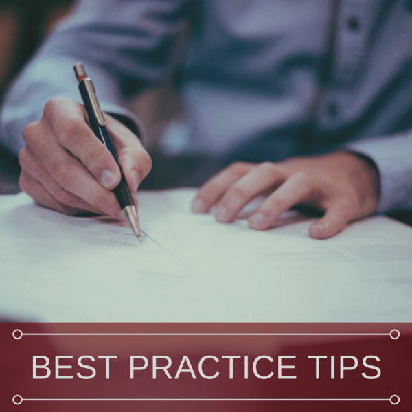 Best Practice Tips