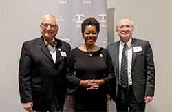 ISBA President Rory Weiler, Illinois Supreme Court Justice Lisa Holder White, and Judge Eugene Doherty 