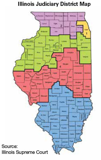 Illinois Judiciary District Map