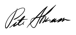 Pete Sherman's signature