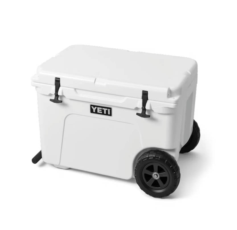 White Yet Tundra Hall Wheeled Cooler