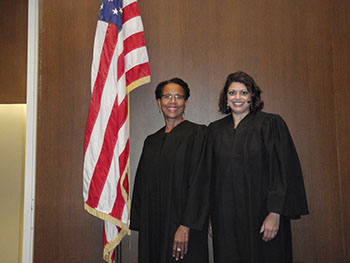Judge J. Imani Drew (left) and Judge Geraldine D’Souza (right).