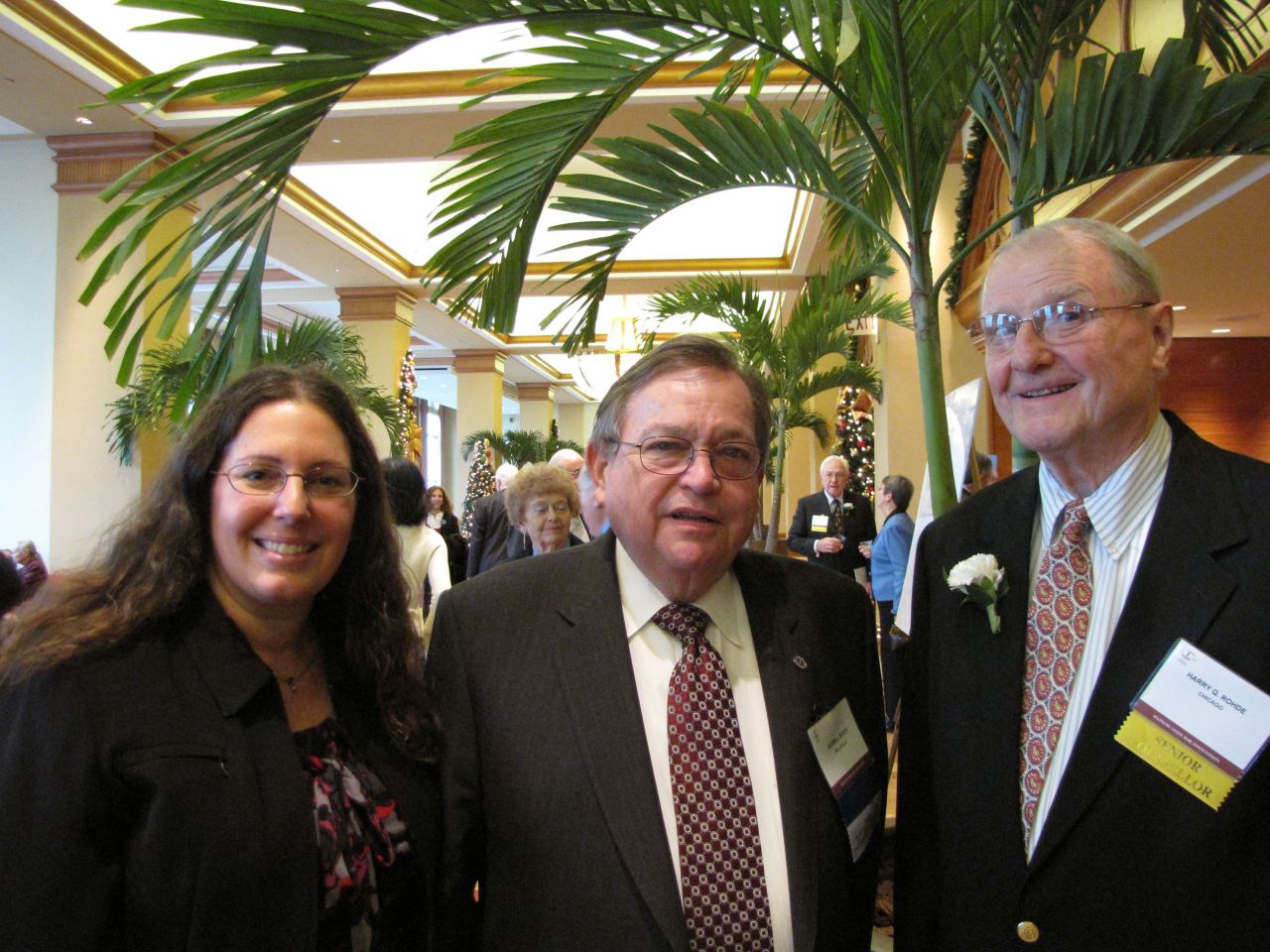 IBF Executive Director Susan Lewers, Board of Governors member Russell Scott and Senior Counsellors honoree Harry Rohde