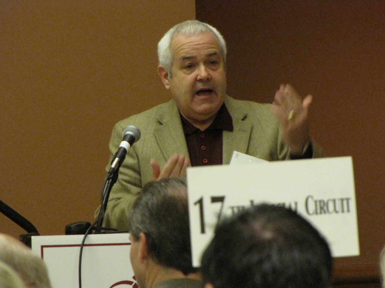 Assembly member Al Durkin speaks for the budget committee