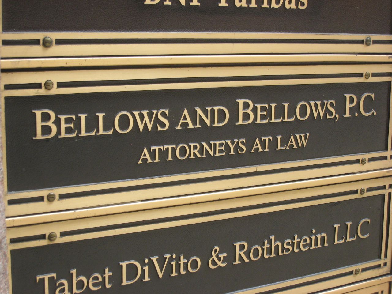 Nameplate on Rookery exterior