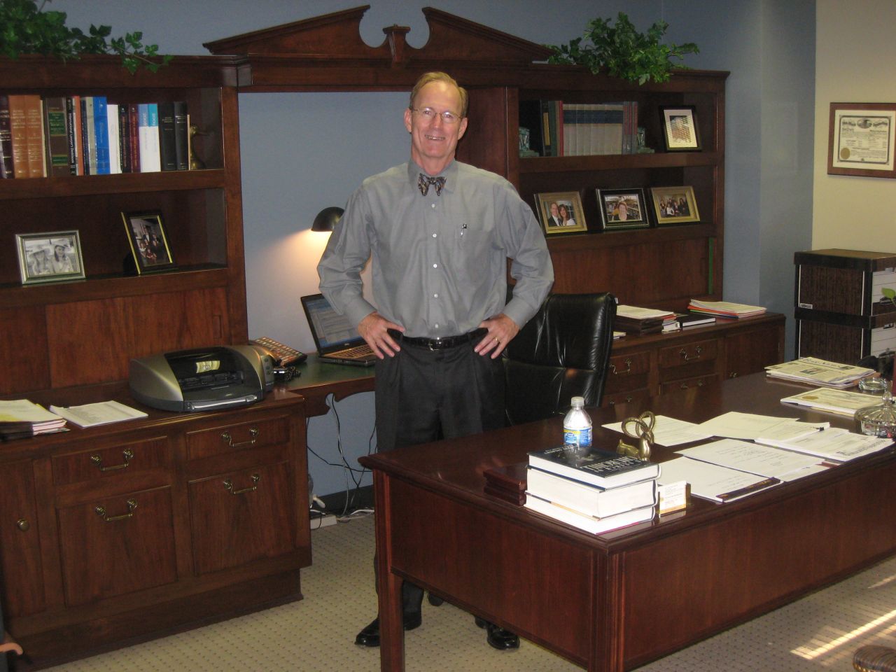 Firm partner Don Tracy in his office