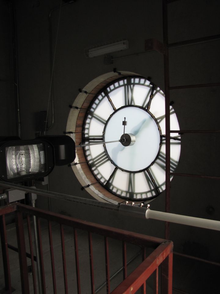 Inside the restored clock and bell tower