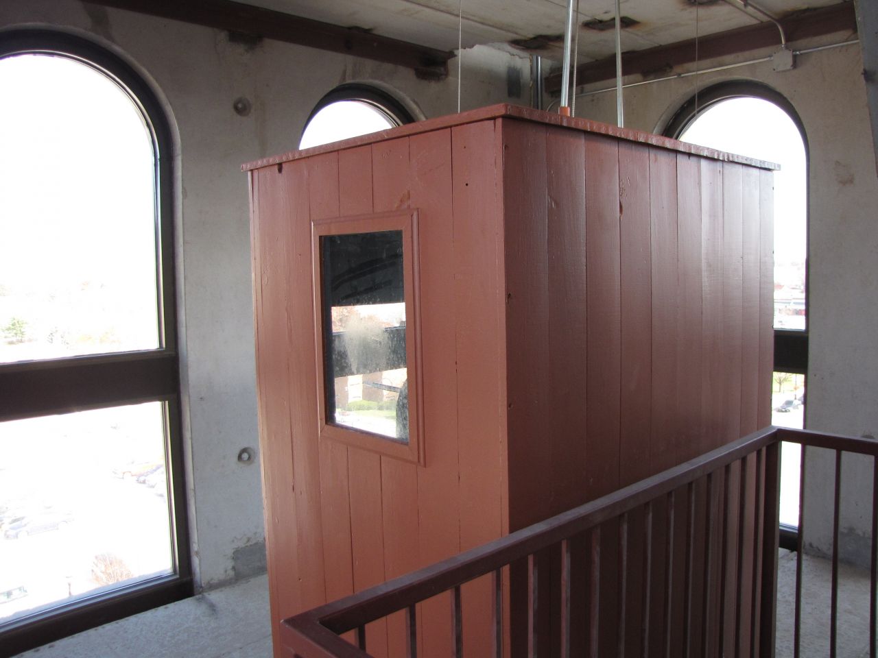 Restored housing for the mechanicals for the clocktower bell