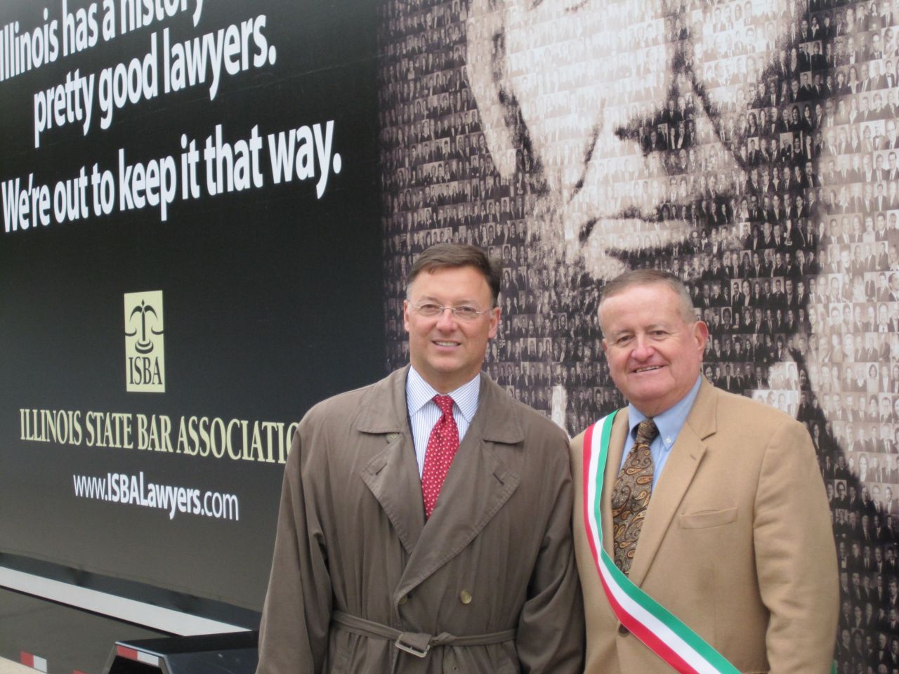 ISBA Second Vice President John Locallo (left) and Board member Russ Hartigan marched beside the ISBA