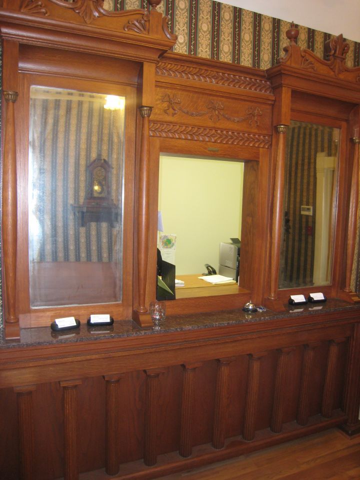 Receptionist window in Elmore & Reid lobby