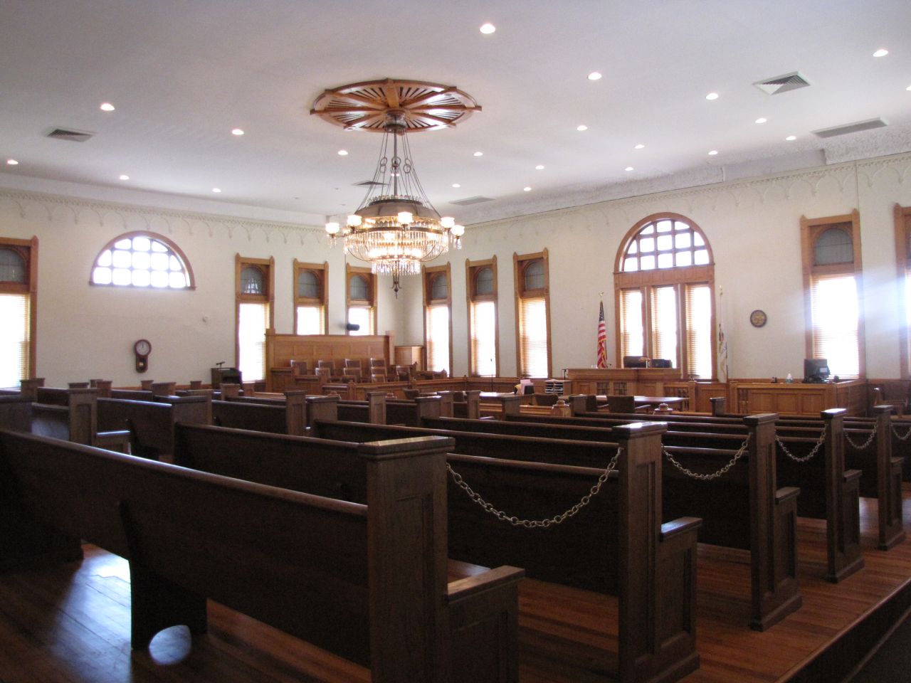 The restored main courtroom