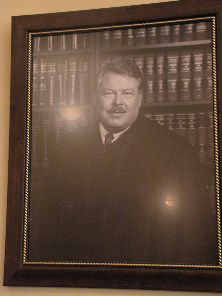 Judge Robert Adcock requested that his wake be held in Historic Courtroom - and it was