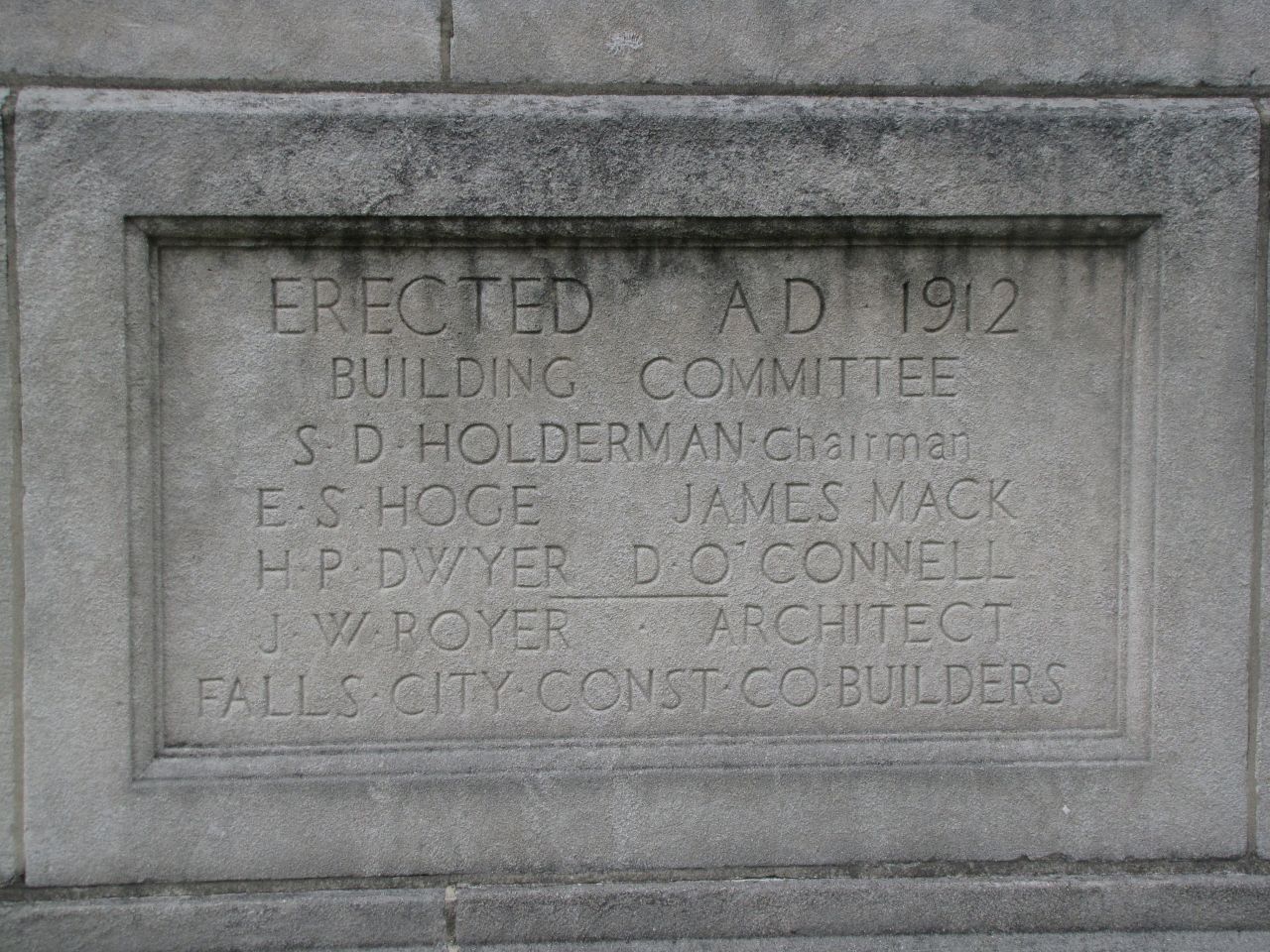 Grundy County Courthouse cornerstone