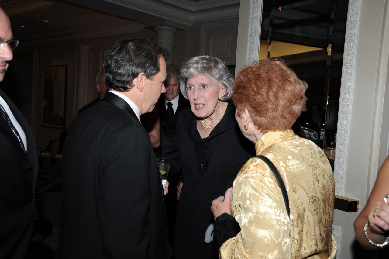 John Cullerton speaks with retired Illinois Supreme Court Justice Mary Ann McMorrow