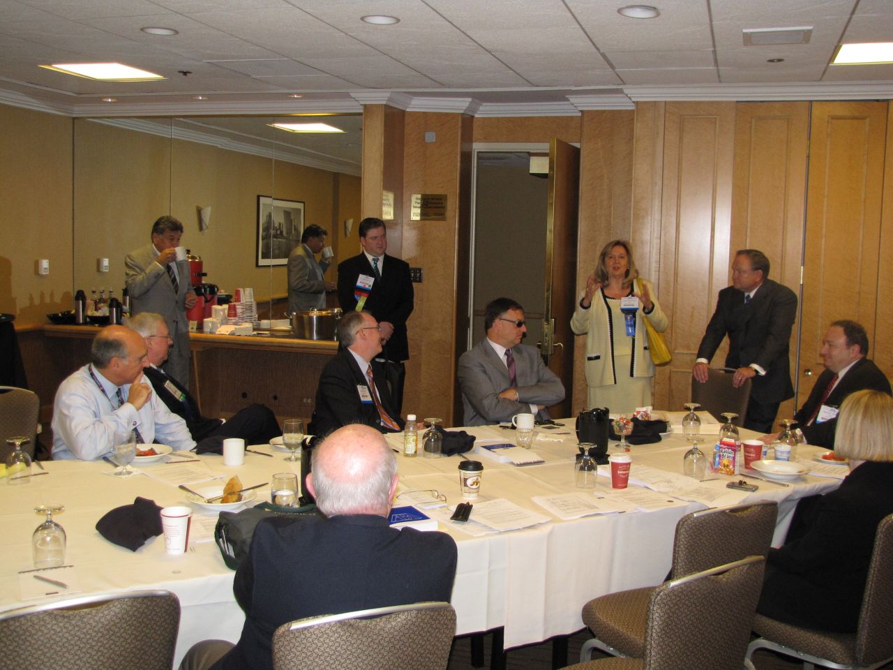 The Illinois delegation listens to a motion