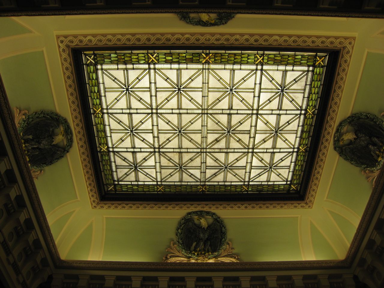 Ceiling above the main staircase
