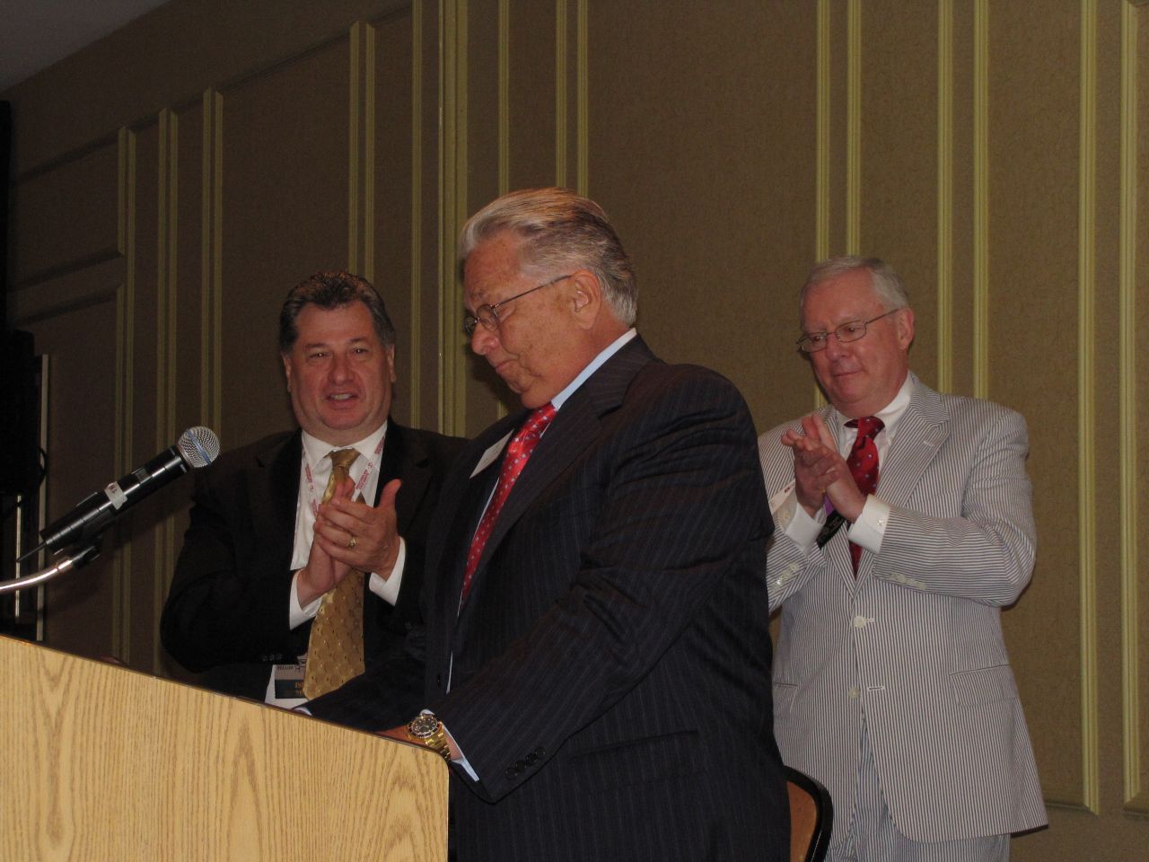 Outgoing ISBA President Jack Carey is recognized for his service