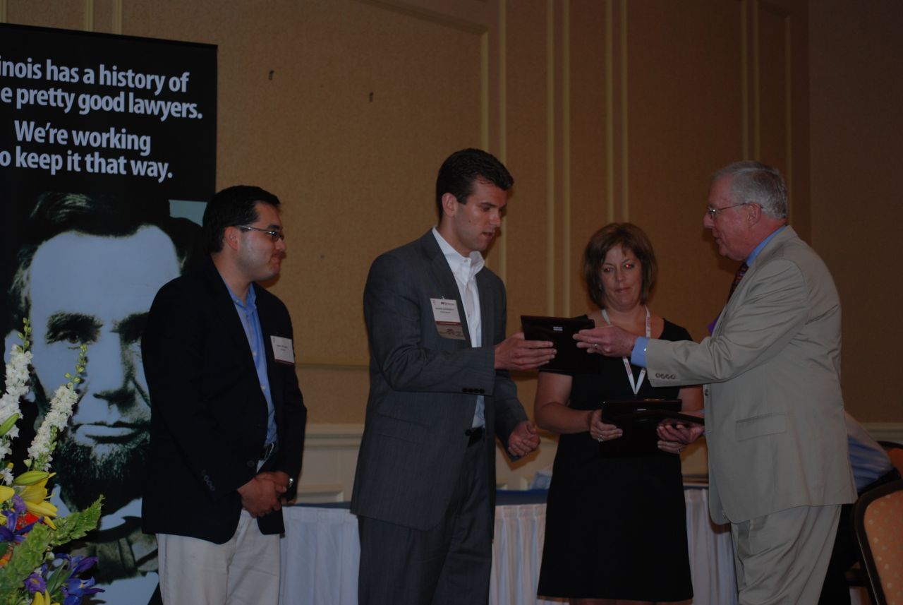 President-elect John O'Brien presents the Lincoln Award