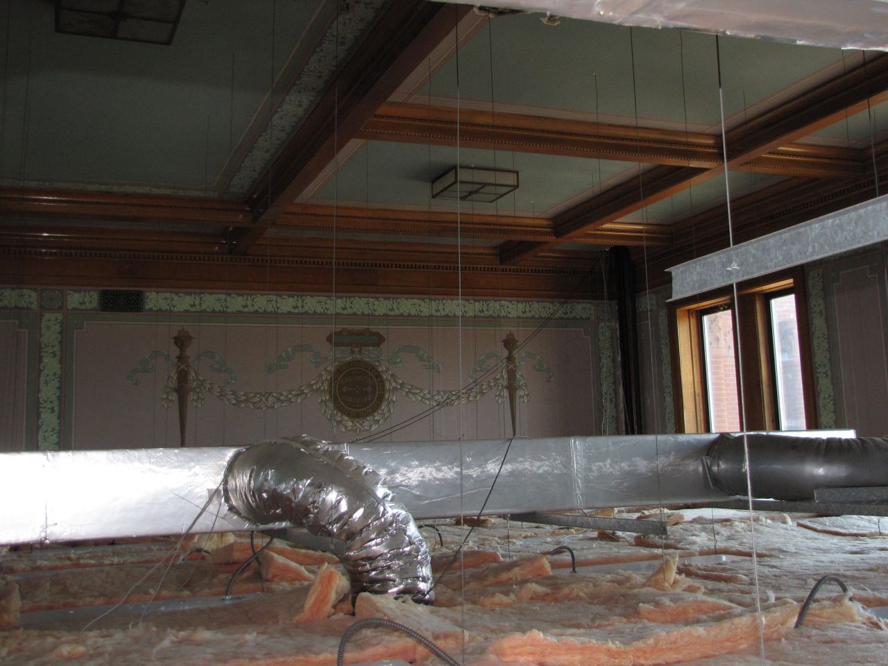 Original courtroom details - now hidden by drop ceiling