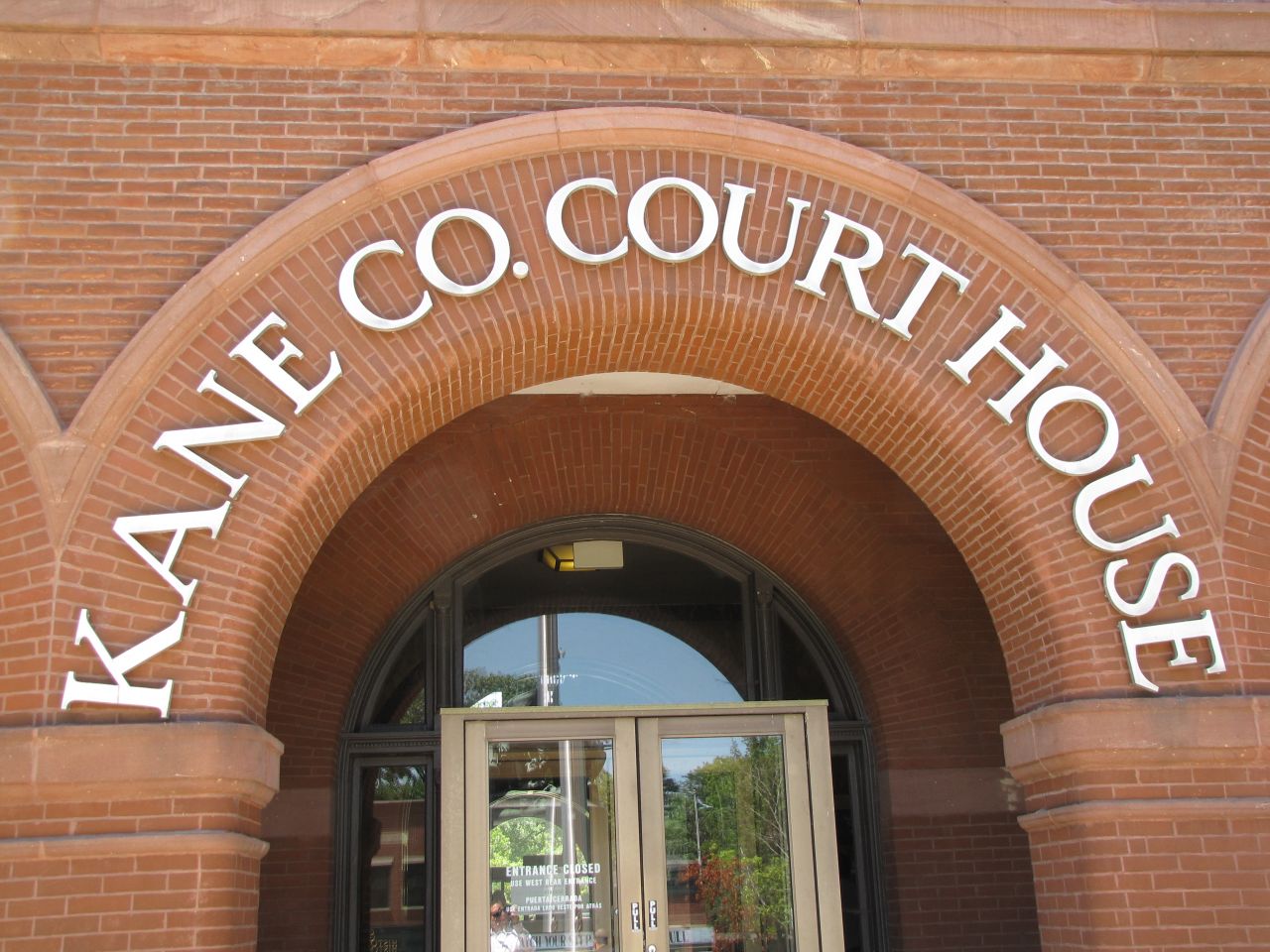 Courthouse front door - but entrance is at rear of building