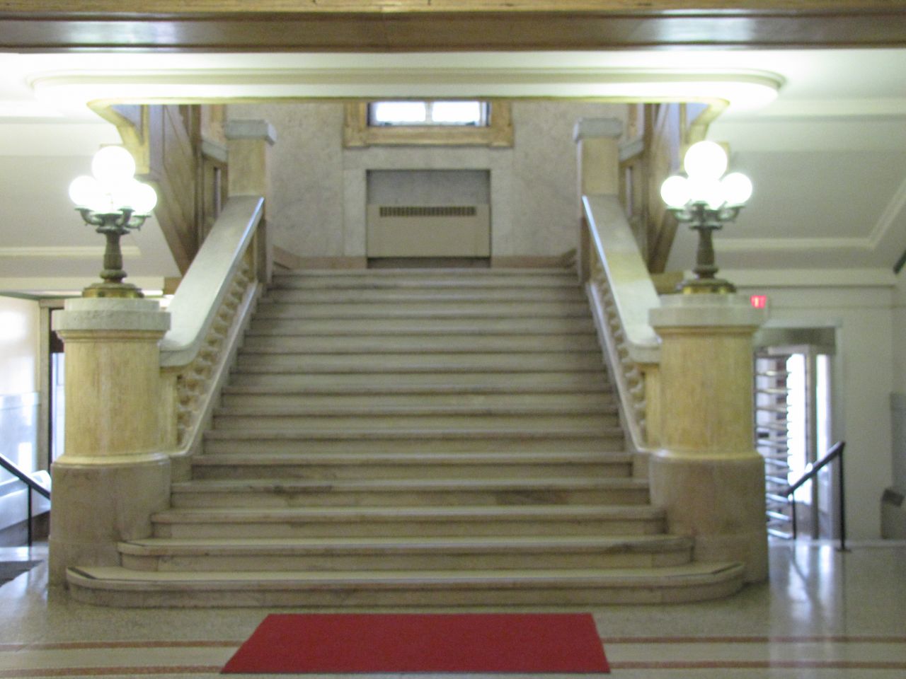 Grand stairway to second floor