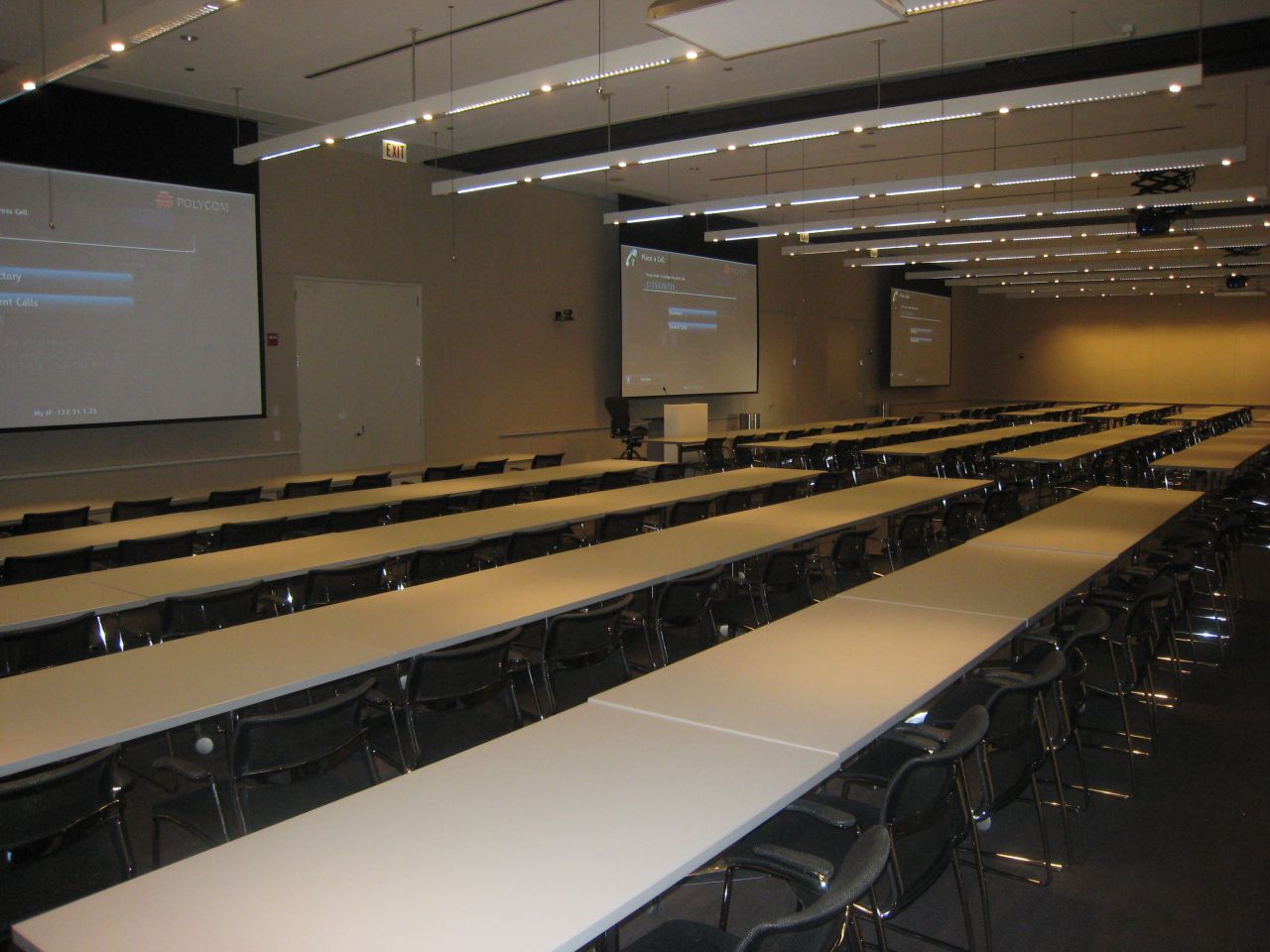 This is the 165-seat training and video conferencing room.
