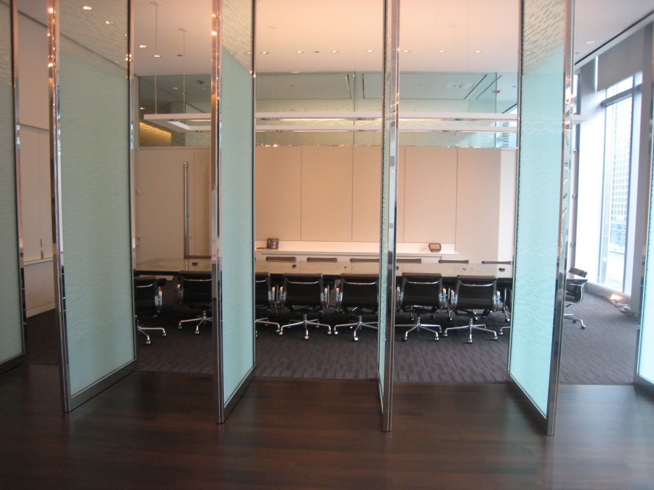 The 6th floor conference room (glass doors close at the push of a button).
