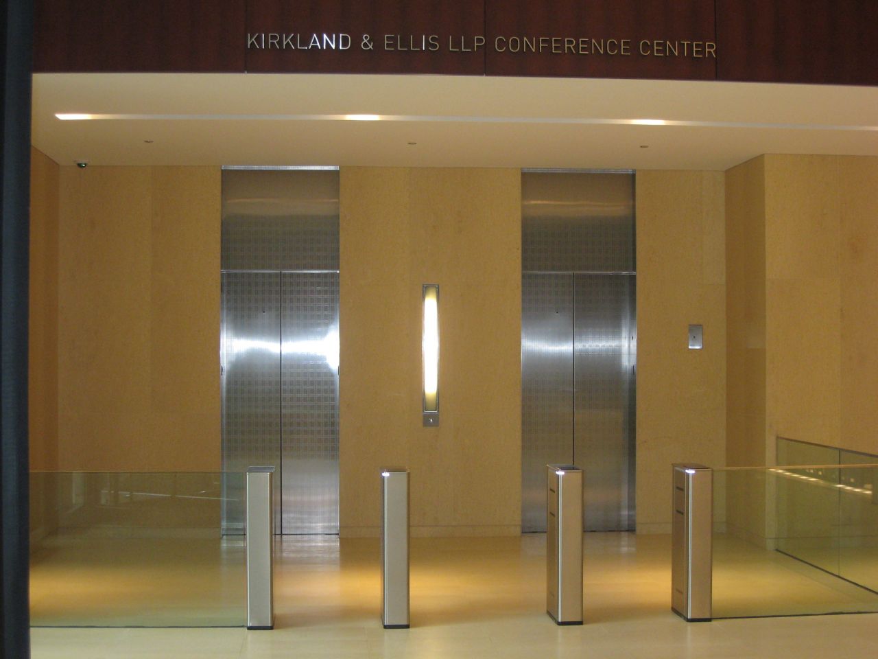 Elevator entrance for guests on the first floor.