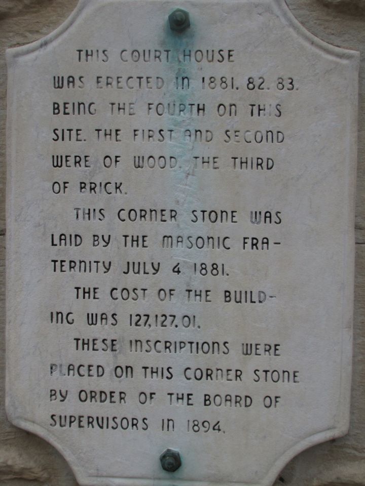 Courthouse cornerstone