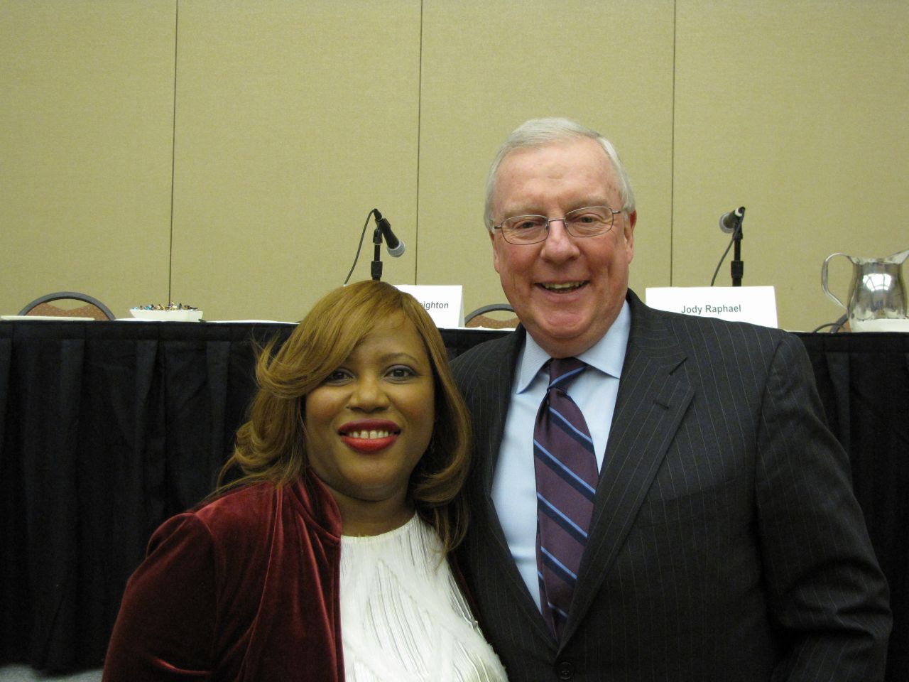Women's Bar Association President Patrice Ball-Reed with President O'Brien
