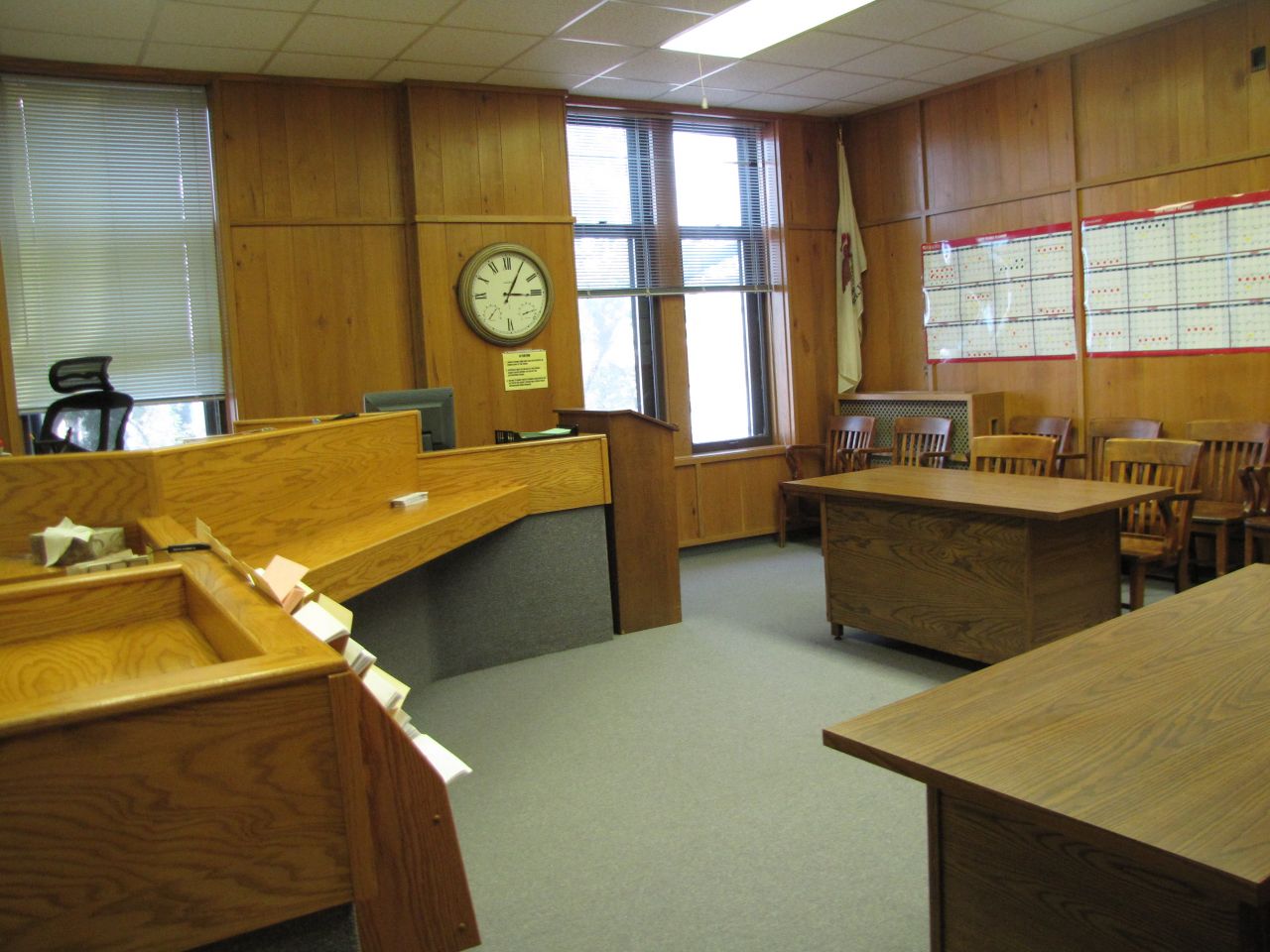 Smaller courtroom