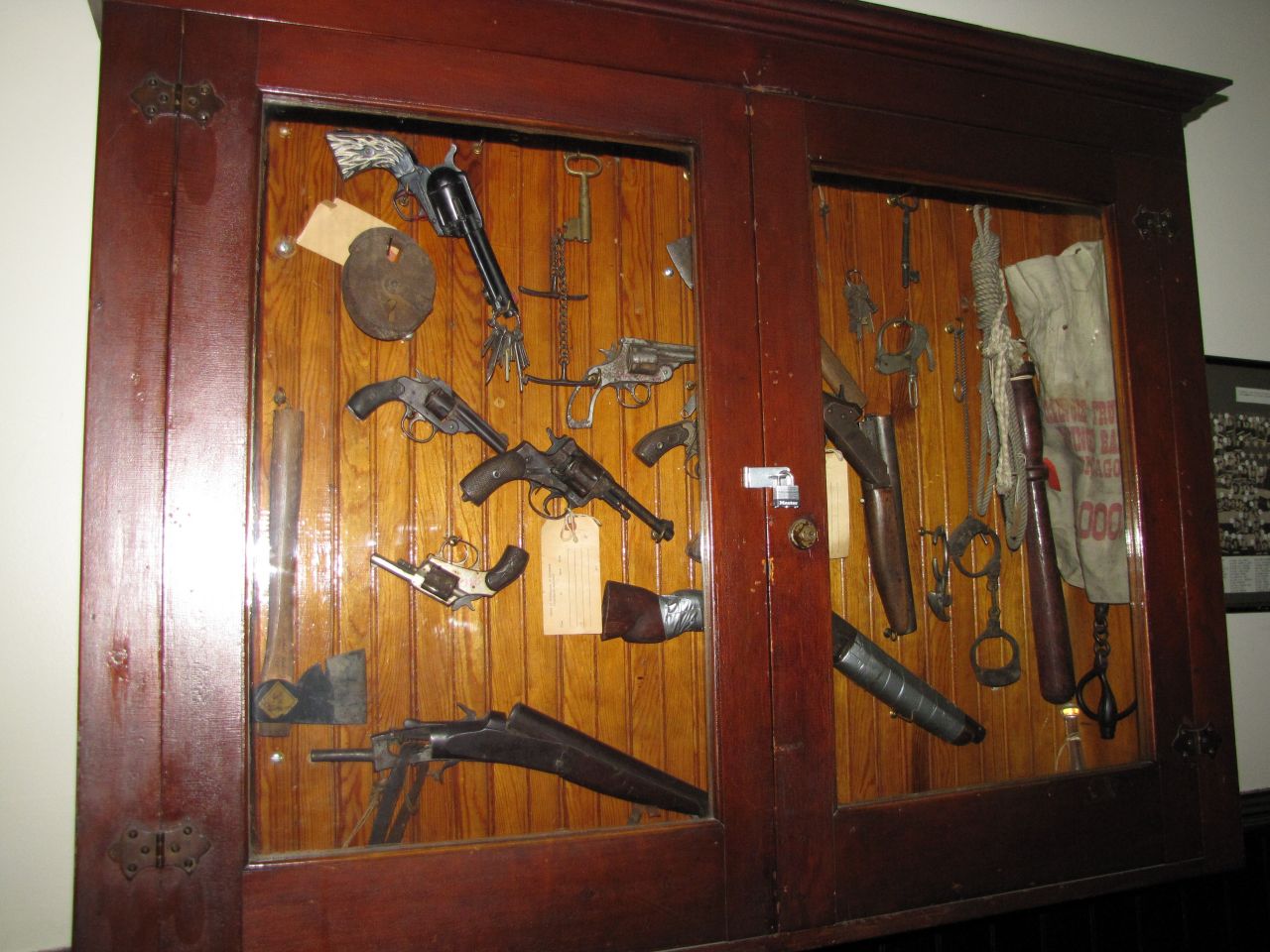 Antique gun case near first floor lobby