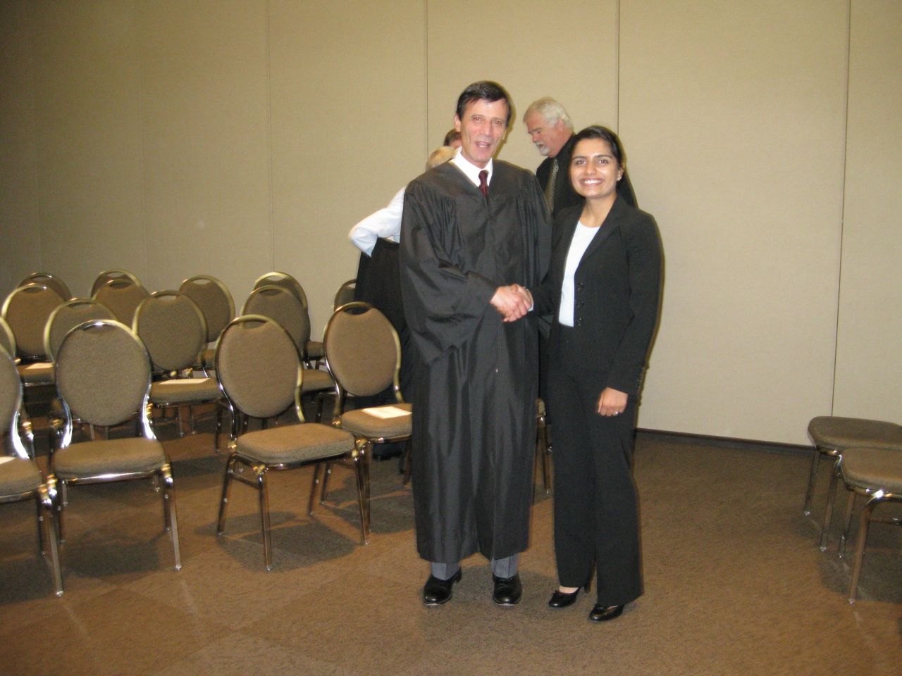 Justice Tom M. Lytton and new admittee Uttara Arora