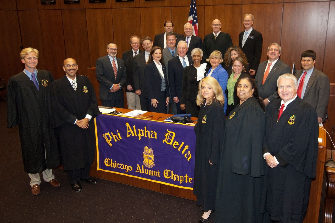 The Chicago Alumni Chapter of Phi Alpha Deltar Law Fraternity recently had a record number of alumni initiates pledge to further its mission of service to the student, school, profession and community.