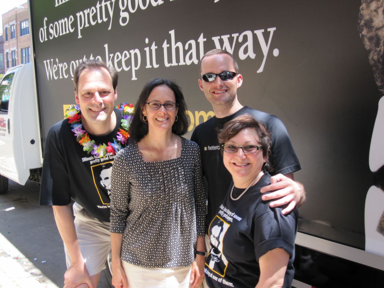 Lisa Madigan and ISBA marchers at the Pride Parade