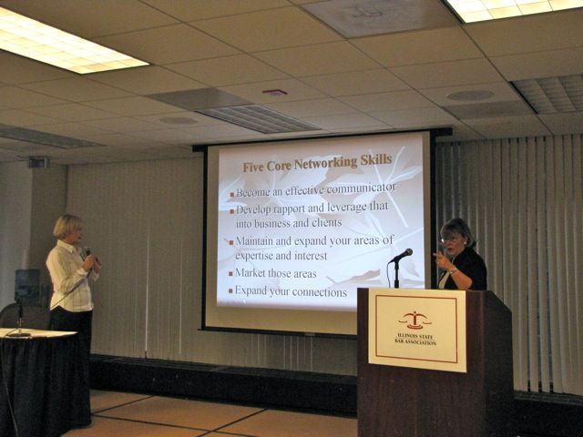 (Click for full view) Speakers Delilah Flaum (left) and Paula Holderman