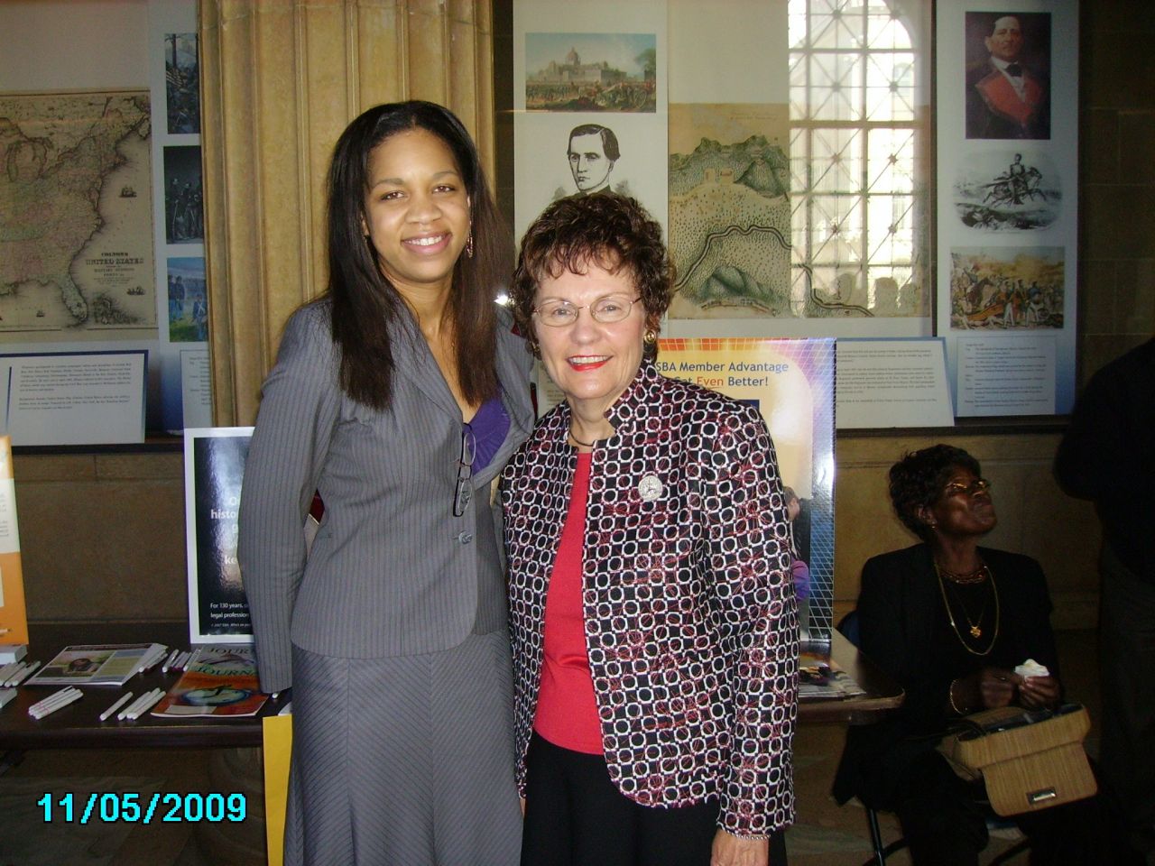 New admitee Nicole Nelson with Justice Garman