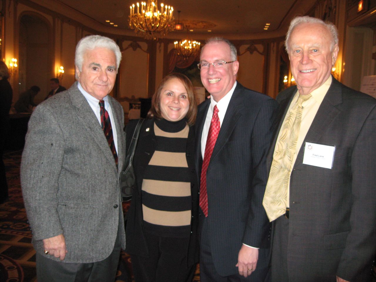 Former ISBA President Leonard Amari, Katherine Amari, ISBA 3rd Vice President John Thies and former ISBA President Fred Lane