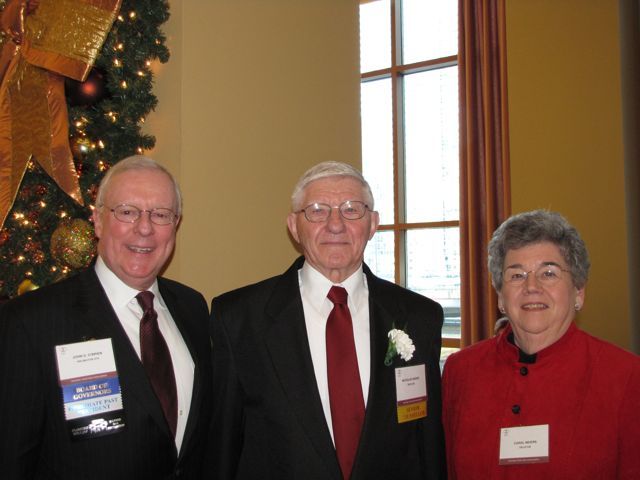 ISBA President John O'Brien (right) with Distinguished Counsellor Nicholas Neiers and his wife