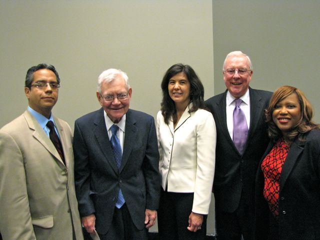 Hispanic Lawyers Association President Leo Lastre, Chief Justice Thomas Fitzgerald, Chicago Bar Association President Anita Alvarez, ISBA President John O'Brien and Women's Bar Association of Illinois President Patrice Ball-Reed