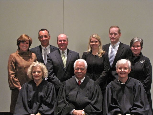 New admittee Kathryn Fox with her family and the justices.