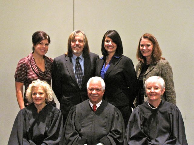 New admittee Katya Manaka with her familty and the justices.