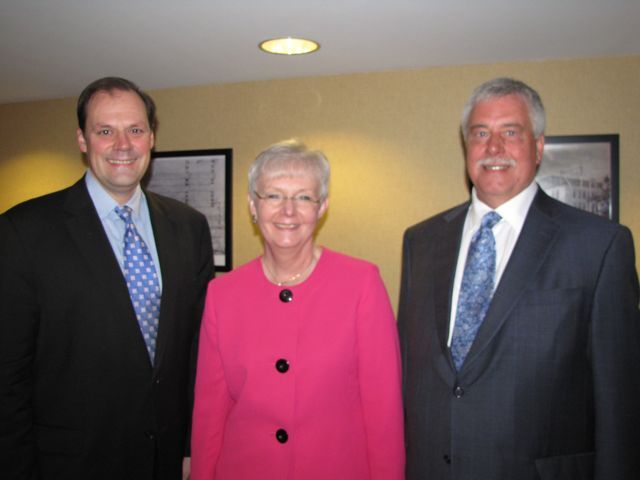 ISBA Secretary Mark Wojcik, Illinois Supreme Court Justice Mary Jane Theis and Illinois Appellate Justice Thomas R. Appleton