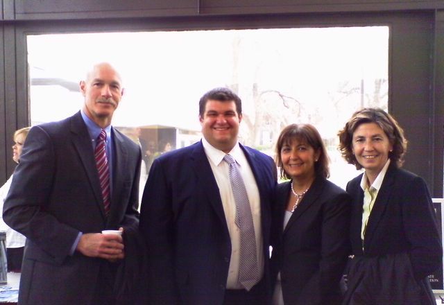  Justice Michael J. Burke, 2nd District Appellate Court; New Admittee Joseph Zeit; Judge Victoria Rossetti, Chief Judge Lake County Circuit Court; and Justice Ann B. Jorgensen, 2nd District Appellate Court 