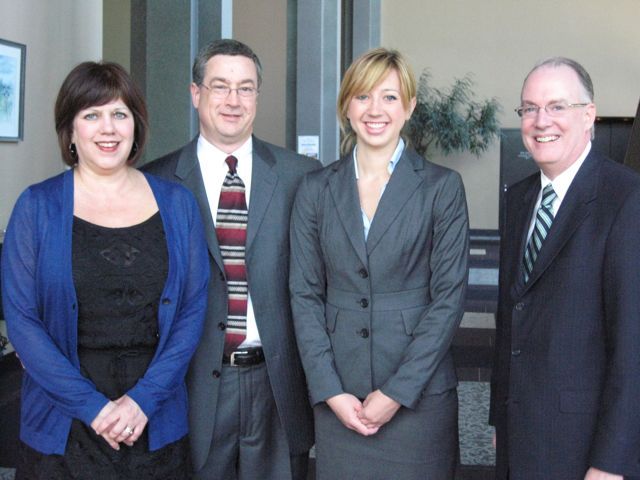 New admittee Jessica Galant with her parents and ISBA 3rd VP John Thies