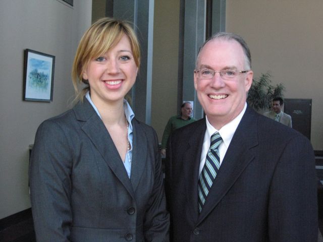 New admittee Jessica Galant and ISBA 3rd VP John Thies