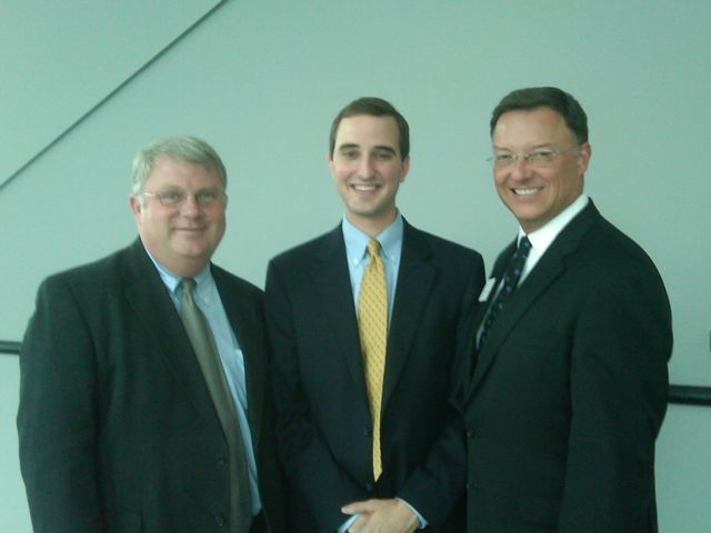 Attorney Dave Wentworth new admittee Dave Wiest and ISBA President-elect John G. Locallo